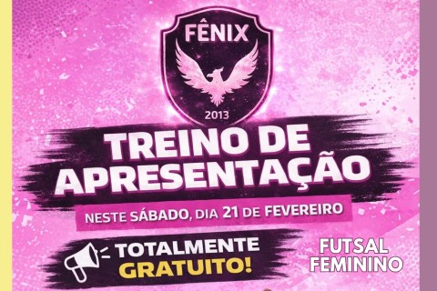 Fênix realiza treino aberto e gratuito para meninas de 7 a 17 anos neste sábado