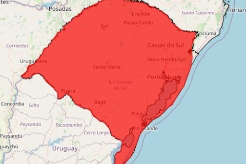 Inmet prevê tempestade com risco elevado no RS