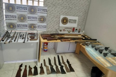 Polícia desarticula oficina clandestina de fabricação de armas no interior de Ilópolis