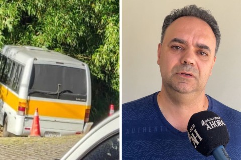 “Faltou freio. Sorte que ninguém se atravessou na frente”, diz motorista de micro-ônibus