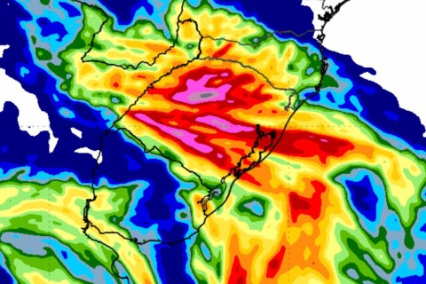 RS entra em alerta para temporais e granizo entre terça e quarta-feira
