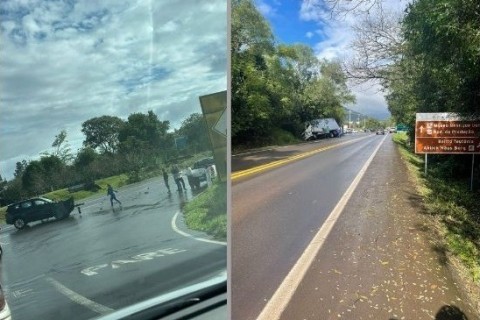 Acidente entre dois veículos é registrado na Via Láctea, em Teutônia
