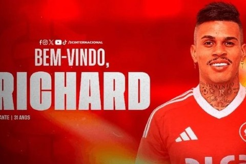 Inter anuncia a contratação do volante Richard até dezembro de 2026