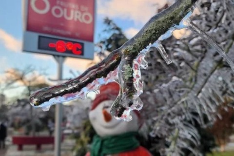 Serra Catarinense tem sensação térmica de 29ºC negativos