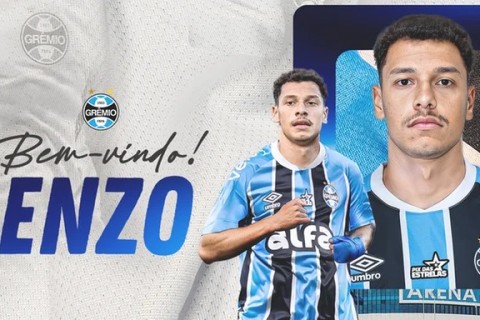 Grêmio anuncia a contratação do lateral Enzo