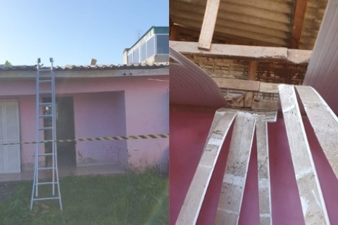 Idoso morre após cair do telhado de residência no Bairro Canabarro, em Teutônia