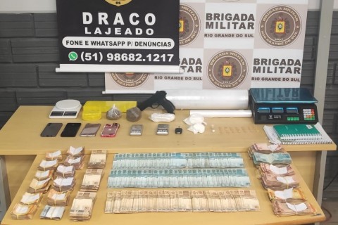 Operação entre Brigada Militar e Polícia Civil resulta em três prisões e na apreensão de grande quantidade de dinheiro em Cruzeiro do Sul