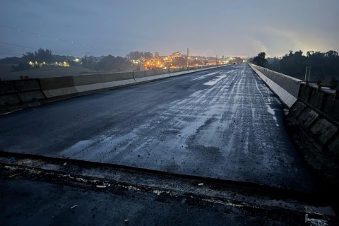 EGR conclui colocação de camada asfáltica sobre a ponte da ERS-130