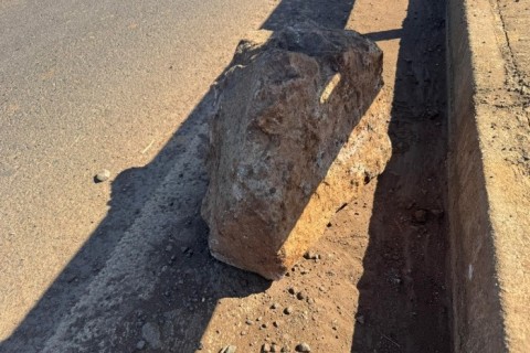 Polícia Civil suspeita que nova pedra em viaduto da BR-386 caiu de caminhão envolvido nas obras